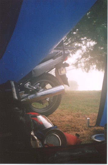 Motorcycle Camping Trip - Misty Morning